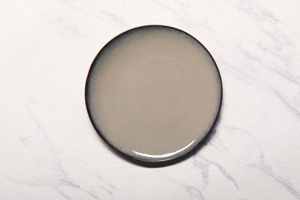 Ariane Vital Coupe 10 5/8" Splash Beige Porcelain Elevated Plate - 12/Case (AVCARN257111027) - iFoodservice Online