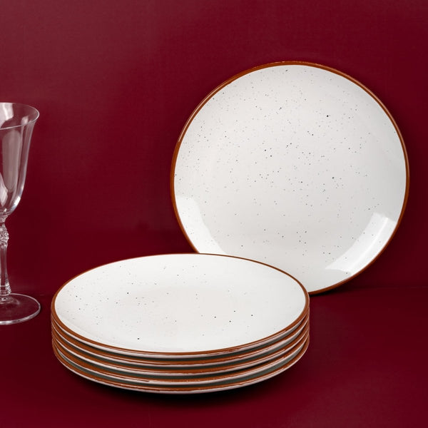 Ariane Vital Coupe 10 5/8" Terra Arena White Porcelain Coupe Round Rimless Plate - 6/Case (AVCARN205011027) - iFoodservice Online