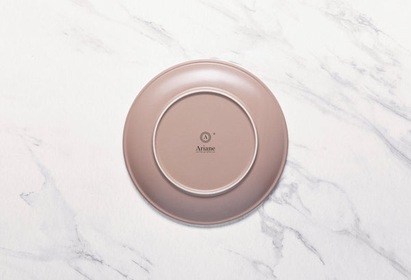 Ariane Vital Coupe 10 5/8" Tornado - Dessert Sage Porcelain Coupe Round Rimless Plate - 6/Case (AVCARN429011027) - iFoodservice Online