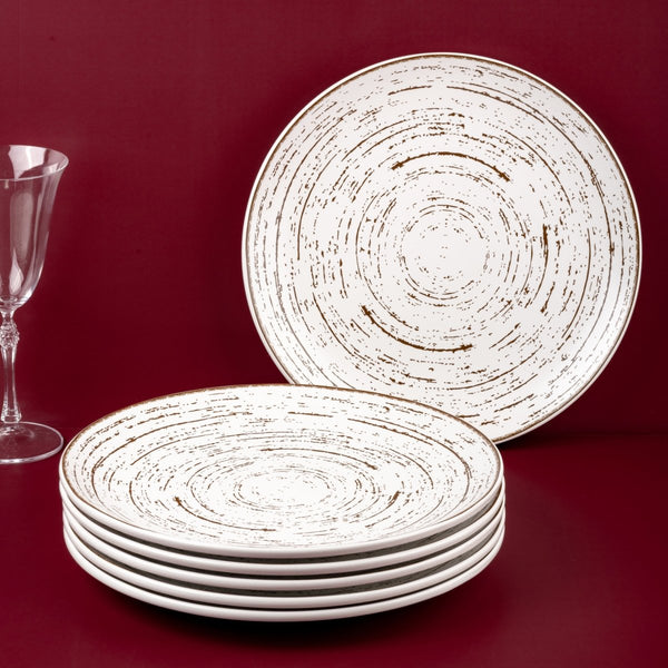 Ariane Vital Coupe 10 5/8" Tornado - White Matt Porcelain Coupe Round Rimless Plate - 6/Case (AVCARN427011027) - iFoodservice Online