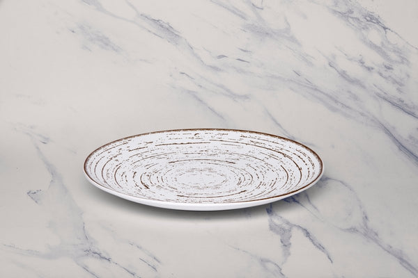 Ariane Vital Coupe 10 5/8" Tornado - White Matt Porcelain Coupe Round Rimless Plate - 6/Case (AVCARN427011027) - iFoodservice Online