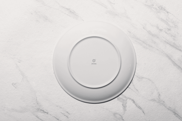 Ariane Vital Coupe 10 5/8" Twister Blue Porcelain Coupe Round Rimless Plate - 6/Case (AVCARN264011027) - iFoodservice Online