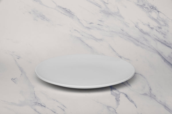 Ariane Vital Coupe 10 5/8" Vital Coupe - Warm White Porcelain Coupe Round Rimless Plate - 6/Case (AVCARN000011027) - iFoodservice Online