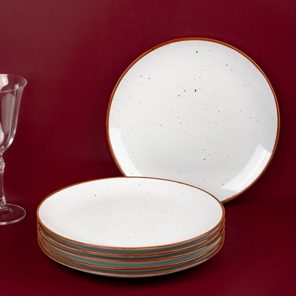 Ariane Vital Coupe 11 3/7" Terra Arena White Porcelain Coupe Round Rimless Plate - 6/Case (AVCARN205011029) - iFoodservice Online