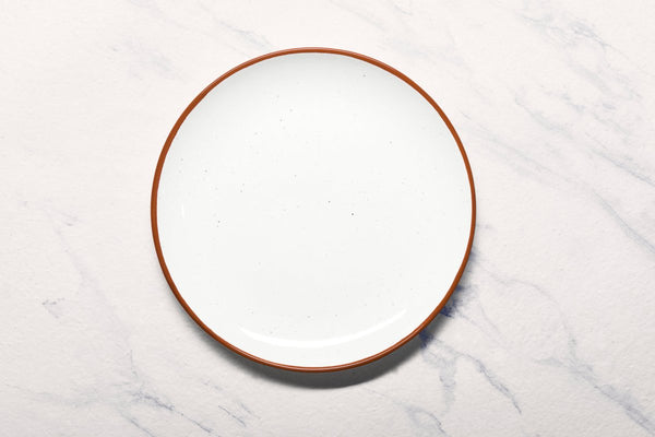 Ariane Vital Coupe 11 3/7" Terra Arena White Porcelain Coupe Round Rimless Plate - 6/Case (AVCARN205011029) - iFoodservice Online