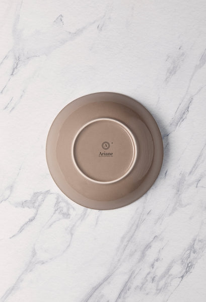 Ariane Vital Coupe 11" Splash Beige Porcelain Coupe Round Wok Deep Plate - 6/Case (AVCARN257012003) - iFoodservice Online