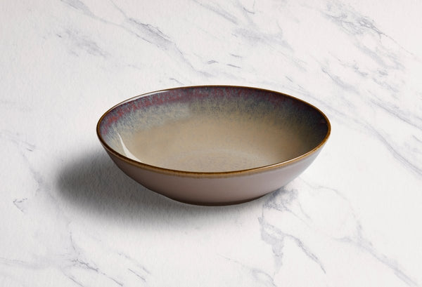 Ariane Vital Coupe 11" Splash Beige Porcelain Coupe Round Wok Deep Plate - 6/Case (AVCARN257012003) - iFoodservice Online