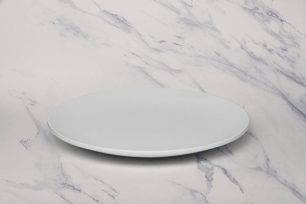 Ariane Vital Coupe 12 1/5" Vital Coupe - Warm White Porcelain Coupe Round Rimless Plate - 6/Case (AVCARN000011031) - iFoodservice Online