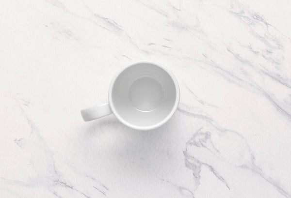 Ariane Vital Coupe 12 1/6 Oz Vital Coupe - Warm White Porcelain Coupe Linear Mug - 6/Case (AVCARN000054036) - iFoodservice Online