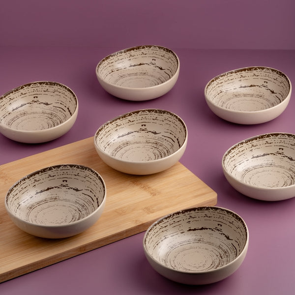 Ariane Vital Coupe 5 1/2" Tornado - Gray Porcelain Coupe Bowl - 8/Case (AVCARN428022014) - iFoodservice Online