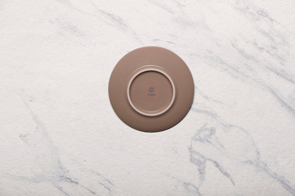 Ariane Vital Coupe 5 1/8" Splash Beige Porcelain Coupe Elevated Espresso Saucer - 12/Case (AVCARN257014013) - iFoodservice Online