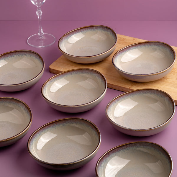 Ariane Vital Coupe 6 2/7" Splash Beige Porcelain Coupe Bowl - 8/Case (AVCARN257022016) - iFoodservice Online