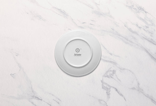 Ariane Vital Coupe 6" Vital Coupe - Warm White Porcelain Coupe Round Rimless Plate - 12/Case (AVCARN000011015) - iFoodservice Online