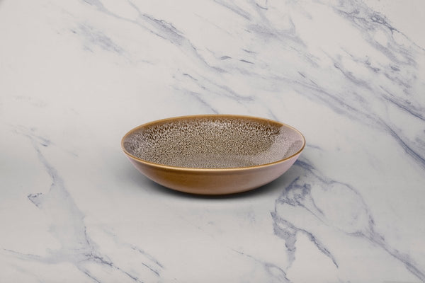 Ariane Vital Coupe 7" Freckles Porcelain Coupe Round Deep Plate - 6/Case (AVCARNC97012018) - iFoodservice Online