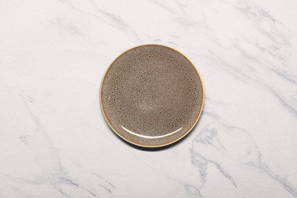 Ariane Vital Coupe 7" Freckles Porcelain Coupe Round Rimless Plate - 12/Case (AVCARNC97011018) - iFoodservice Online