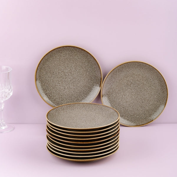 Ariane Vital Coupe 7" Freckles Porcelain Coupe Round Rimless Plate - 12/Case (AVCARNC97011018) - iFoodservice Online