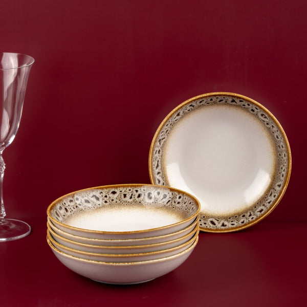 Ariane Vital Coupe 7" Jaguar White Porcelain Coupe Round Deep Plate - 6/Case (AVCARND51012018) - iFoodservice Online