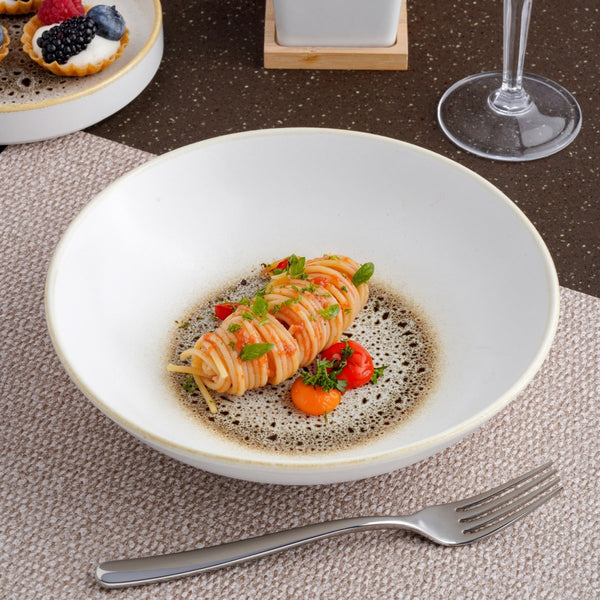 Ariane Vital Coupe 7" Jaguar White Porcelain Coupe Round Deep Plate - 6/Case (AVCARND52012018) - iFoodservice Online