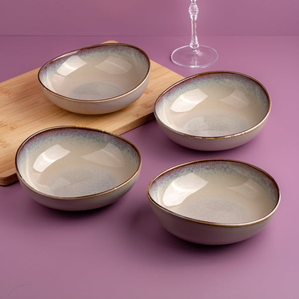 Ariane Vital Coupe 7" Splash Beige Porcelain Coupe Bowl - 4/Case (AVCARN257022018) - iFoodservice Online