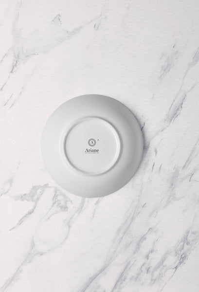 Ariane Vital Coupe 7" Tornado - White Matt Porcelain Coupe Round Deep Plate - 6/Case (AVCARN427012018) - iFoodservice Online