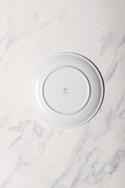 Ariane Vital Coupe 7" Tornado - White Matt Porcelain Coupe Round Rimless Plate - 12/Case (AVCARN427011018) - iFoodservice Online