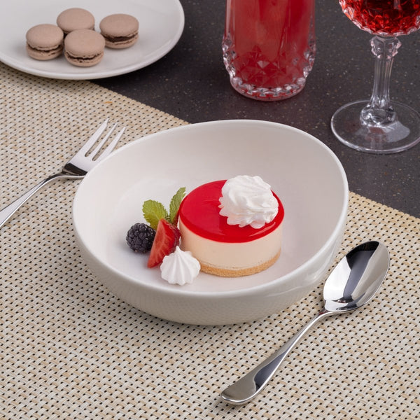 Ariane Vital Coupe 7" Vital Coupe - Warm White Porcelain Bowl - 4/Case (AVCARN000022018) - iFoodservice Online