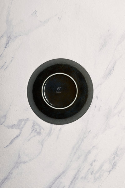 Ariane Vital Coupe 8 1/4" Equinox Black Porcelain Coupe Round Deep Plate - 6/Case (AVCARND66012001) - iFoodservice Online