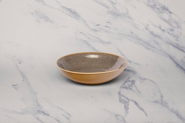 Ariane Vital Coupe 8 1/4" Freckles Porcelain Coupe Round Deep Plate - 6/Case (AVCARNC97012001) - iFoodservice Online