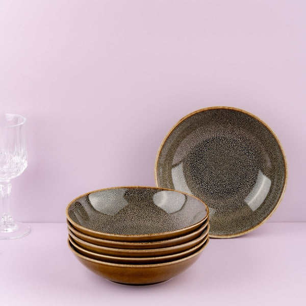 Ariane Vital Coupe 8 1/4" Freckles Porcelain Coupe Round Deep Plate - 6/Case (AVCARNC97012001) - iFoodservice Online