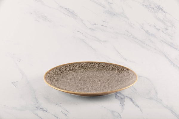 Ariane Vital Coupe 8 1/4" Freckles Porcelain Coupe Round Rimless Plate - 12/Case (AVCARNC97011021) - iFoodservice Online