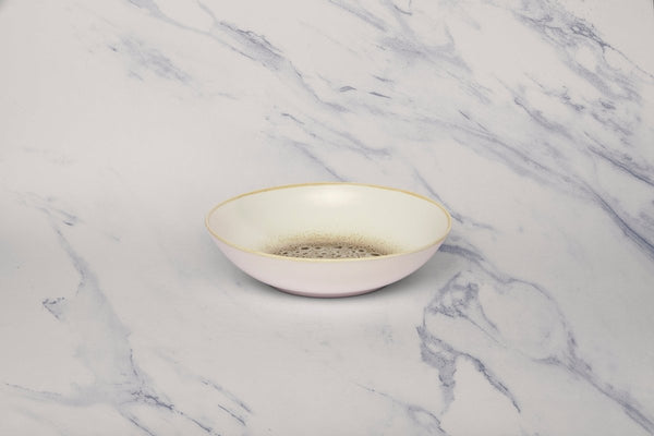 Ariane Vital Coupe 8 1/4" Jaguar White Porcelain Coupe Round Deep Plate - 6/Case (AVCARND52012001) - iFoodservice Online