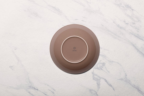 Ariane Vital Coupe 8 1/4" Splash Beige Porcelain Coupe Round Deep Plate - 6/Case (AVCARN257012001) - iFoodservice Online