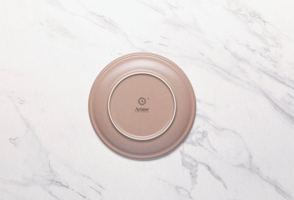 Ariane Vital Coupe 8 1/4" Tornado - Dessert Sage Porcelain Coupe Round Rimless Plate - 12/Case (AVCARN429011021) - iFoodservice Online