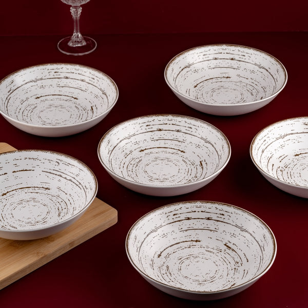 Ariane Vital Coupe 8 1/4" Tornado - White Matt Porcelain Coupe Round Deep Plate - 6/Case (AVCARN427012001) - iFoodservice Online