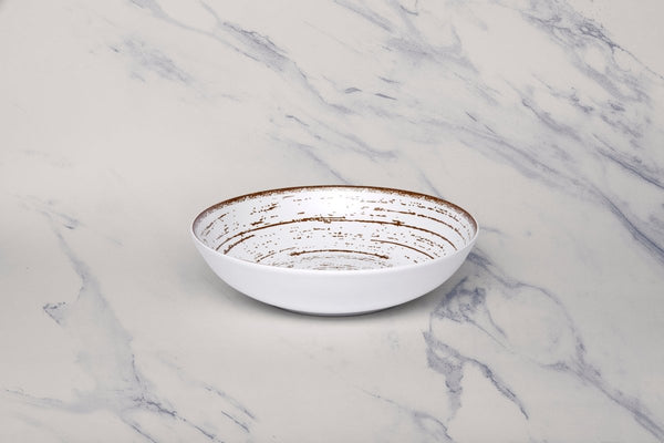 Ariane Vital Coupe 8 1/4" Tornado - White Matt Porcelain Coupe Round Deep Plate - 6/Case (AVCARN427012001) - iFoodservice Online