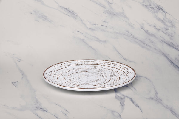 Ariane Vital Coupe 8 1/4" Tornado - White Matt Porcelain Coupe Round Rimless Plate - 12/Case (AVCARN427011021) - iFoodservice Online