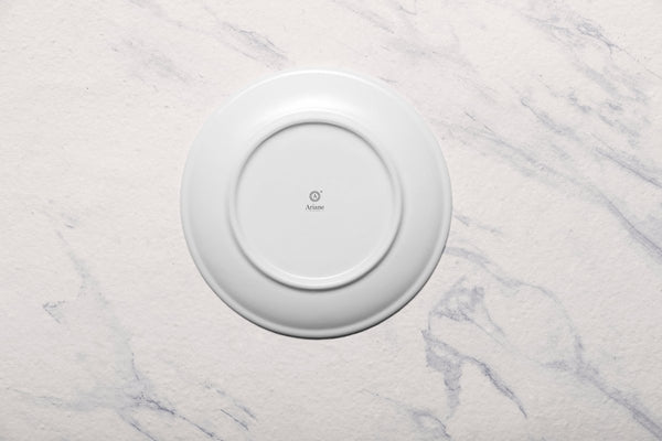 Ariane Vital Coupe 8 1/4" Tornado - White Matt Porcelain Coupe Round Rimless Plate - 12/Case (AVCARN427011021) - iFoodservice Online