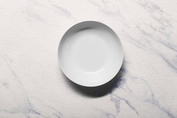 Ariane Vital Coupe 8 1/4" Vital Coupe - Warm White Porcelain Coupe Round Deep Plate - 6/Case (AVCARN000012001) - iFoodservice Online