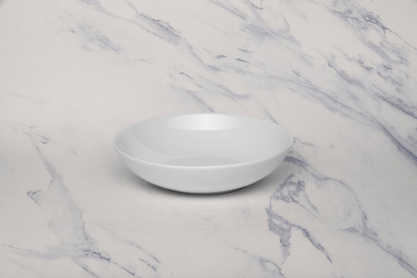 Ariane Vital Coupe 8 1/4" Vital Coupe - Warm White Porcelain Coupe Round Deep Plate - 6/Case (AVCARN000012001) - iFoodservice Online