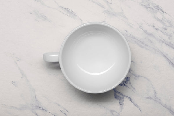 Ariane Vital Coupe 9 1/2 Oz Vital Coupe - Warm White Porcelain Coupe Tea Cup - 6/Case (AVCARN000044028) - iFoodservice Online