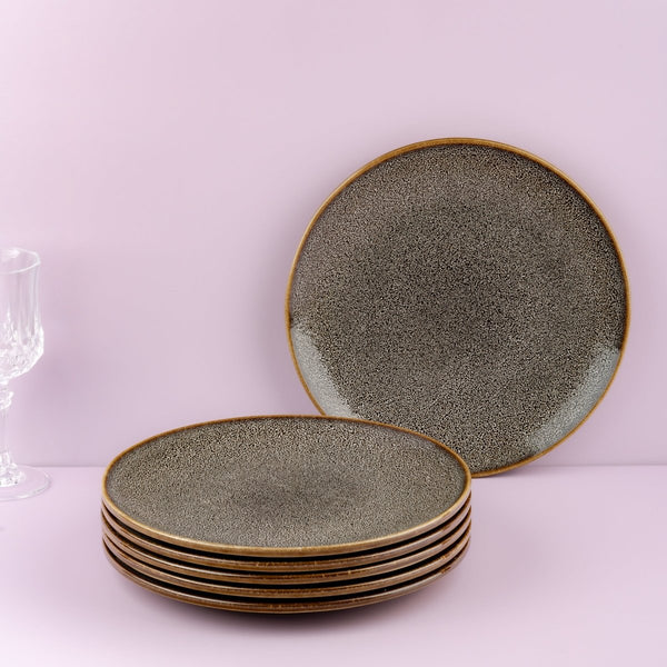 Ariane Vital Coupe 9 4/9" Freckles Porcelain Coupe Round Rimless Plate - 6/Case (AVCARNC97011024) - iFoodservice Online