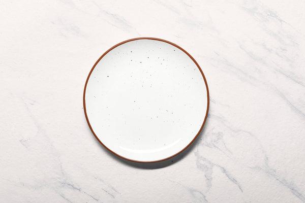 Ariane Vital Coupe 9 4/9" Terra Arena White Porcelain Coupe Round Rimless Plate - 6/Case (AVCARN205011024) - iFoodservice Online
