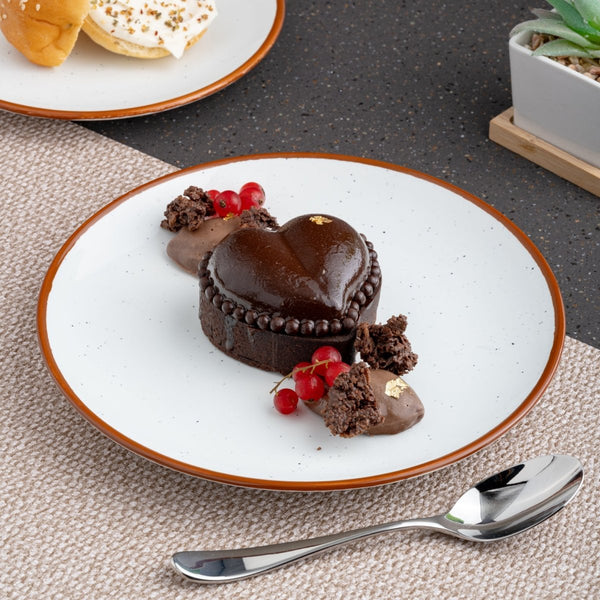 Ariane Vital Coupe 9 4/9" Terra Arena White Porcelain Coupe Round Rimless Plate - 6/Case (AVCARN205011024) - iFoodservice Online