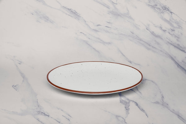 Ariane Vital Coupe 9 4/9" Terra Arena White Porcelain Coupe Round Rimless Plate - 6/Case (AVCARN205011024) - iFoodservice Online