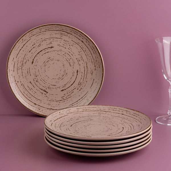 Ariane Vital Coupe 9 4/9" Tornado - Dessert Sage Gray Porcelain Coupe Round Rimless Plate - 6/Case (AVCARN429011024) - iFoodservice Online