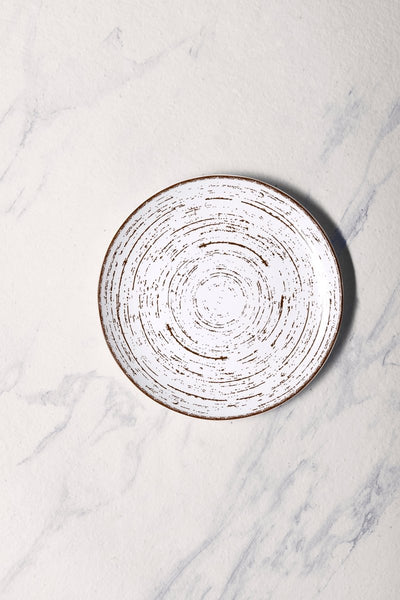 Ariane Vital Coupe 9 4/9" Tornado - White Matt Porcelain Coupe Round Rimless Plate - 6/Case (AVCARN427011024) - iFoodservice Online