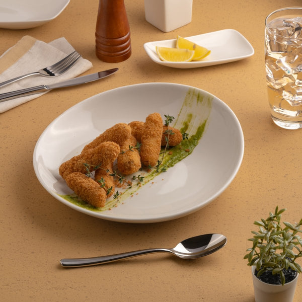 Ariane Vital Coupe 9 5/6" Vital Coupe - Warm White Porcelain Coupe Round Deep Plate - 6/Case (AVCARN000012025) - iFoodservice Online
