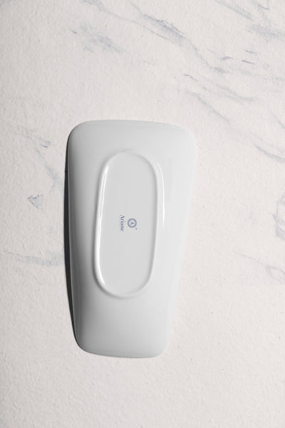 Ariane Vital Rectangle 13" x 9" Warm White Porcelain Plate - 6/Case (AVRARN000011033) - iFoodservice Online