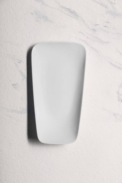 Ariane Vital Rectangle 13" x 9" Warm White Porcelain Plate - 6/Case (AVRARN000011033) - iFoodservice Online