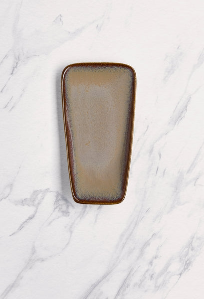 Ariane Vital Rectangle 6" x 3 1/3" Splash Beige Porcelain Plate - 12/Case (AVRARN257011015) - iFoodservice Online